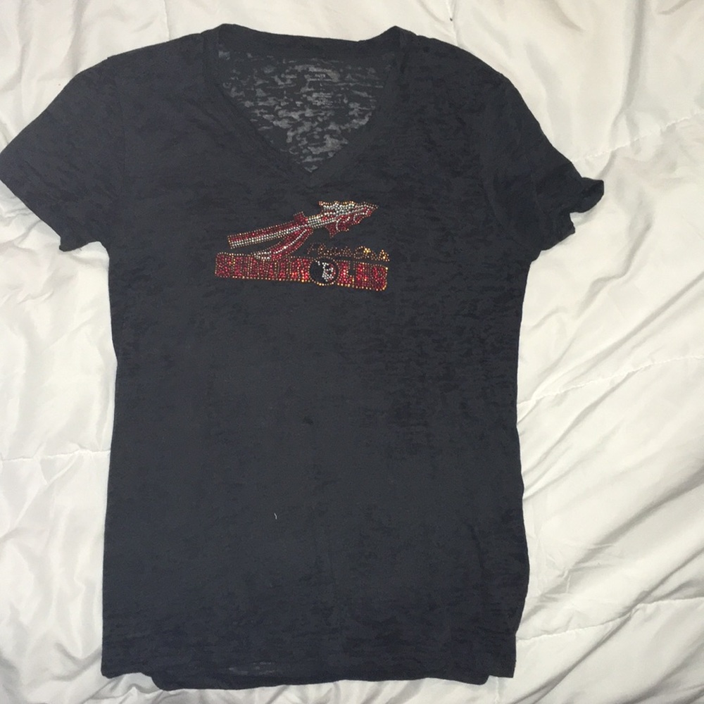 Sheer FSU sparkle shirt.